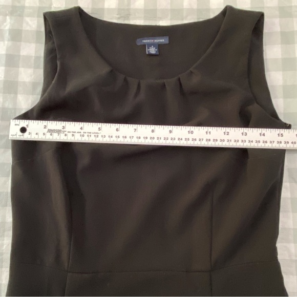 TOMMY Hilfiger little black dress mini bodycon casual office pocket sleeveless 4 - Picture 10 of 14